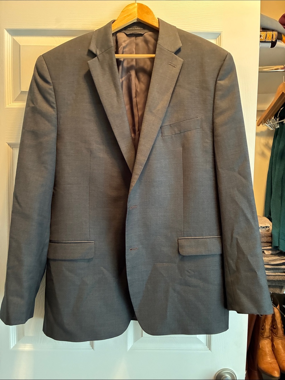 Ralph Lauren Men's Gray Single-Breasted Suit Blazer